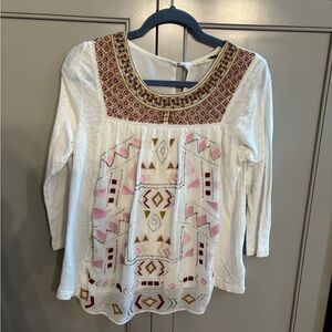 Anthropologie Akemi + Kin 3/4 Sleeve blouse sz med